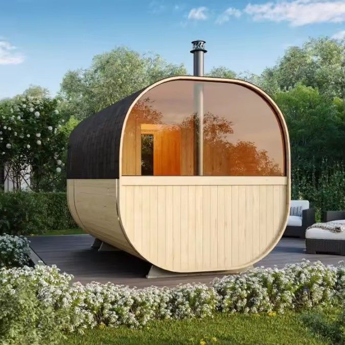 Сертификат CE Современный дизайн Стиль Красный кедр Сухая паровая кубическая сауна с печью для семьи из 4 человек и на открытом воздухе
